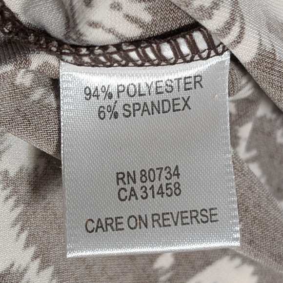 BCBGMaxAzria Floral Abstract Faux Wrap Blouse - Picture 9 of 10